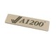 A1200 Logo Metal Case Badge (White/Silver)